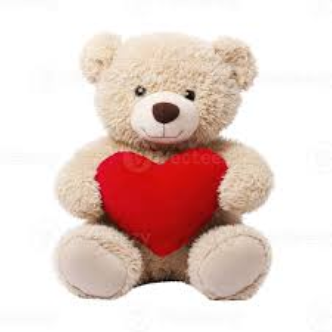 ASST TEDDY HOLDING RED HEART I LOVE YOU MUM